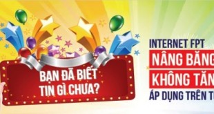 fpt telecom nâng băng thông 1/2018