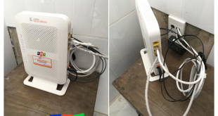thiết bị modem mới được lắp cho khách hàng